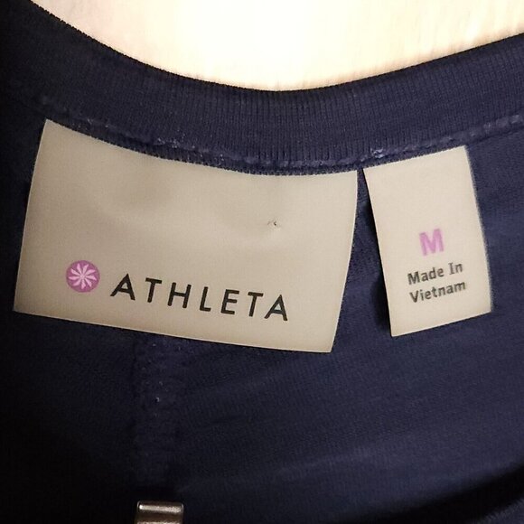 Athleta Dark Blue Sleeveless Full Zip Tunic Top Medium - Picture 5 of 7